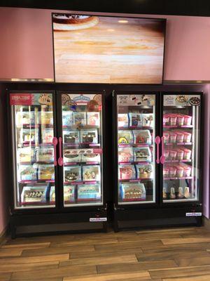 Large selection of ice cream cakes