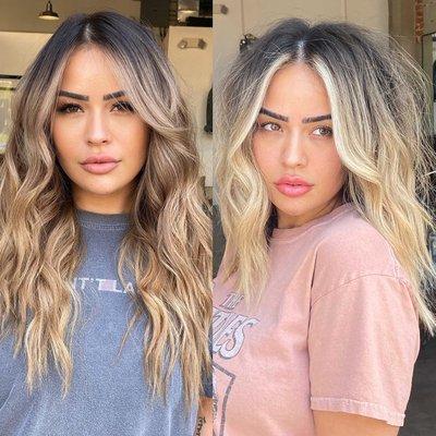 Bronze & Blonde hair color