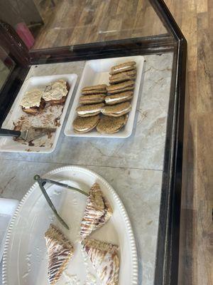 Fruit Turnovers, oatmeal pie and cinnamon rolls