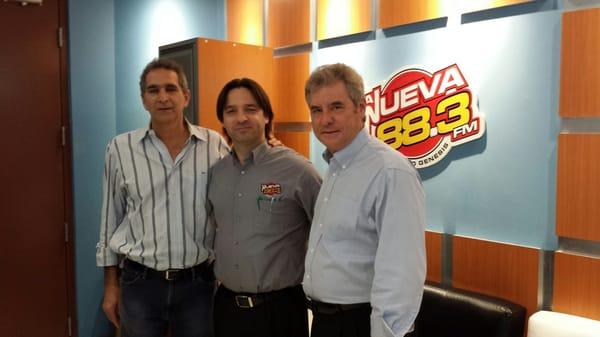 Dr. Paul Malavenda and Emilio Pastor hosting radio talk show.