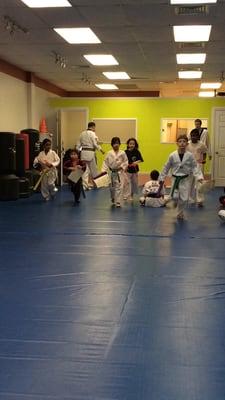 Purple belt promotion! The kids are happy!