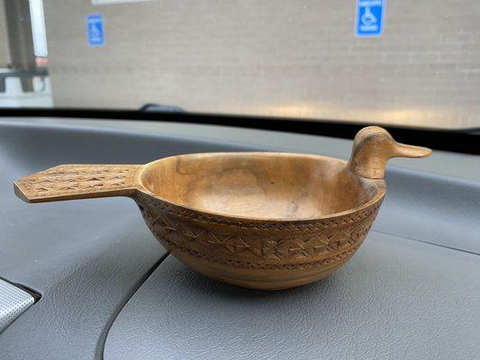 Wooden duck bowl