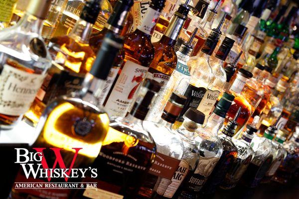 A huge selection of whiskey!