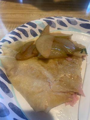 Pear Ham and Swiss Crepe