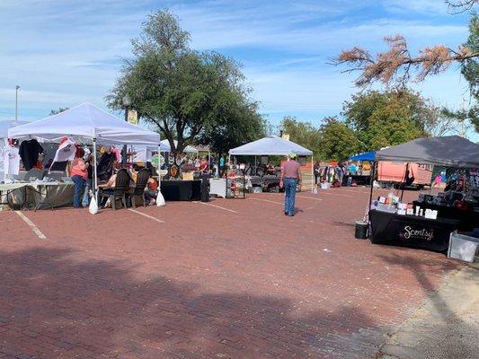 Some of the 60 vendors. The car show was great!