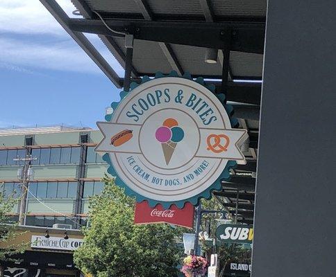 Scoops & Bites store sign