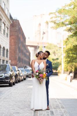 Petit bouquet and boutonnière from Brooklyn Blooms