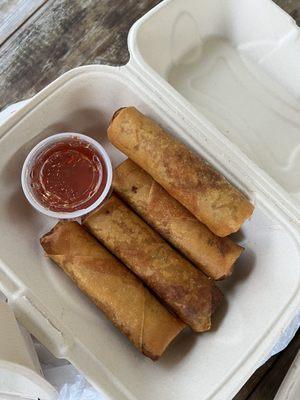 Fresh eggrolls with sweet-and-sour sauce wonderful