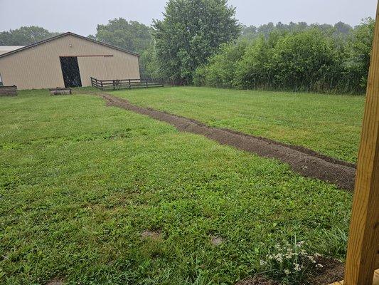 New underground electric for a tiny house in Xenia.