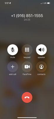 Put me on hold for 25min I just hung up called my cc company and dispute the charge for a part I never received