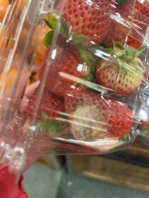 Mold in strawberries not only on one back of them but 2 packs of them