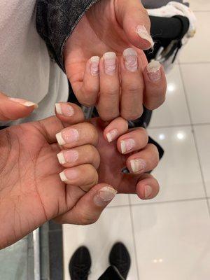 The gel was not even removed from our nails..