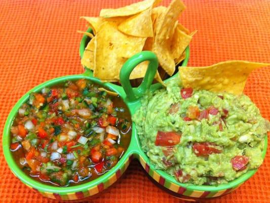 Fresh Chip Salsa & Guacamole