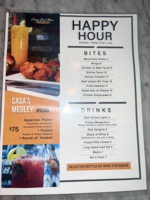 Happy Hour Menu