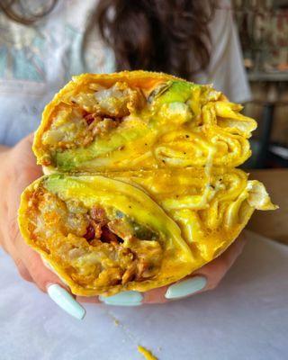 Haus Breakfast Burrito with avocado