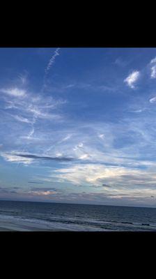 Picture of the beach from the room.