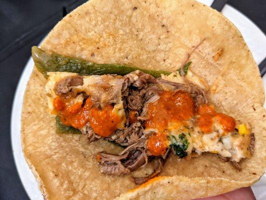 Beef Chile Relleno Taco