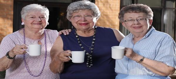 Share a cup of coffee with our retirement community at Waterford Estates!