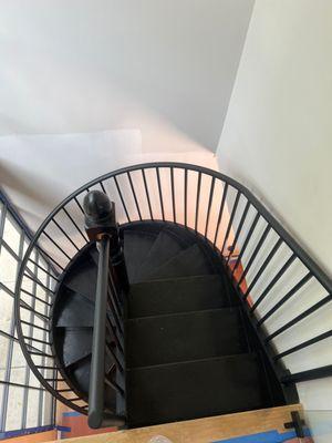 spiral staircase to terrace