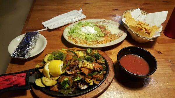 Vegetarian fajitas!