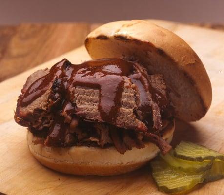 Kansas City Style Beef Brisket Sandwich