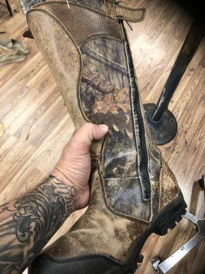 We also repair hunting boots