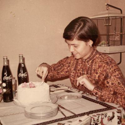 1966: Woodside Ave., Apartment. Celebrating MY Birthday many years ago, with MY family! NYC.