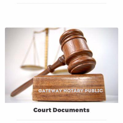 Notarize court documents