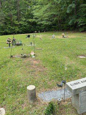 Weird grave! Notice the hand sticking out of the ground!