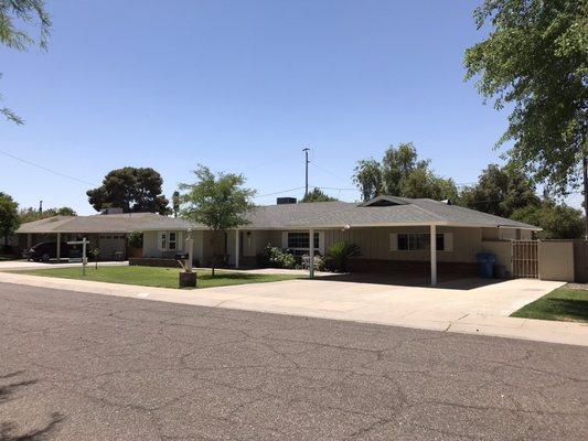 Front view of our 'Sold' central Phoenix home.