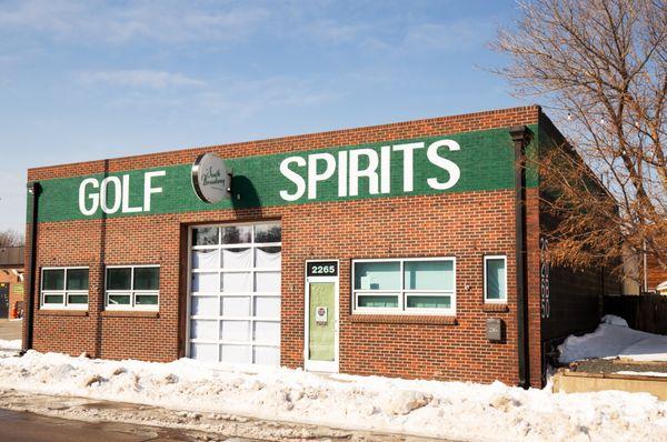 Indoor golf and cocktail bar located along South Broadway in Denver, Colorado.