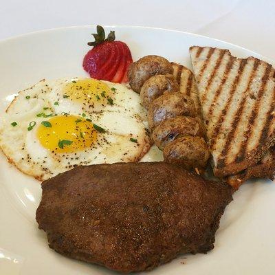 steak and eggs