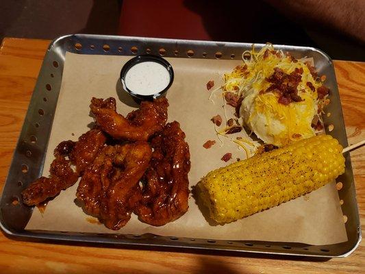 Original  Chicken Tenders with corn and loaded Mash