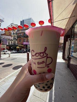 Regular Size Pearl Milk Tea ($5.5)