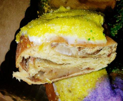 Gooey Butter Snickerdoodle King Cake Slice