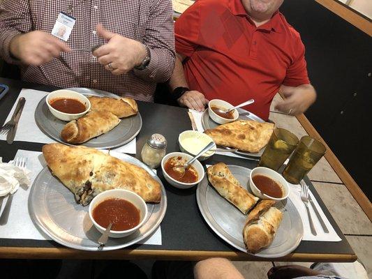 Stromboli and calzones.