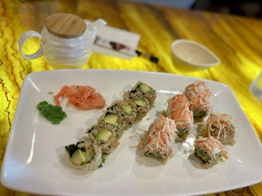 (l. to r.) Tried new Alaskan Roll and Asian Taste Roll!