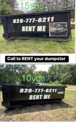 Dumpsters size 10yds & 15 yds