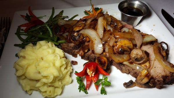 Of course I've always got to have grilled onions and mushrooms with any of my steaks.