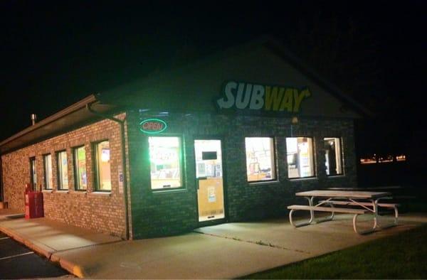 The outside! Little cute subway! :)