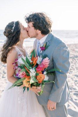 A profile shot of my wedding day hair.