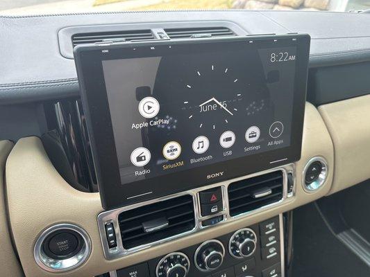 Sony Head Unit with Wireless CarPlay - he even made the custom background without requesting.