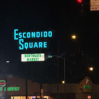 Sign at night