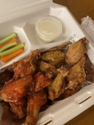 Lemon pepper and sweet and sour wings