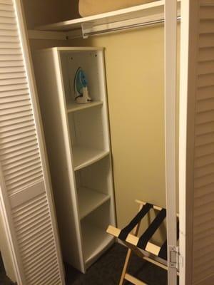 Closet with built-ins.