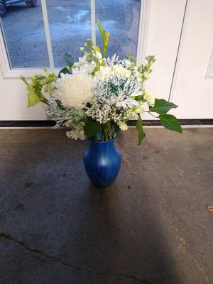 Flowers for our St Patrick's Day Party. Beautiful arrangement.