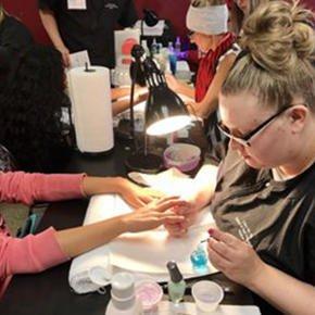 Mason Anthony students of nail technology perfect both the science and the art of nail technology