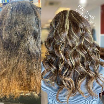 Transformation Hair Color and Highlights