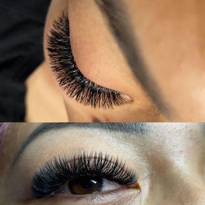 Volume eyelash extensions