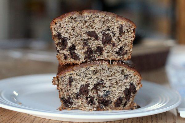 Inside of Chocolate Chunk Banana Bread ($11.99) - very sweet. Lot of chocolate inside.